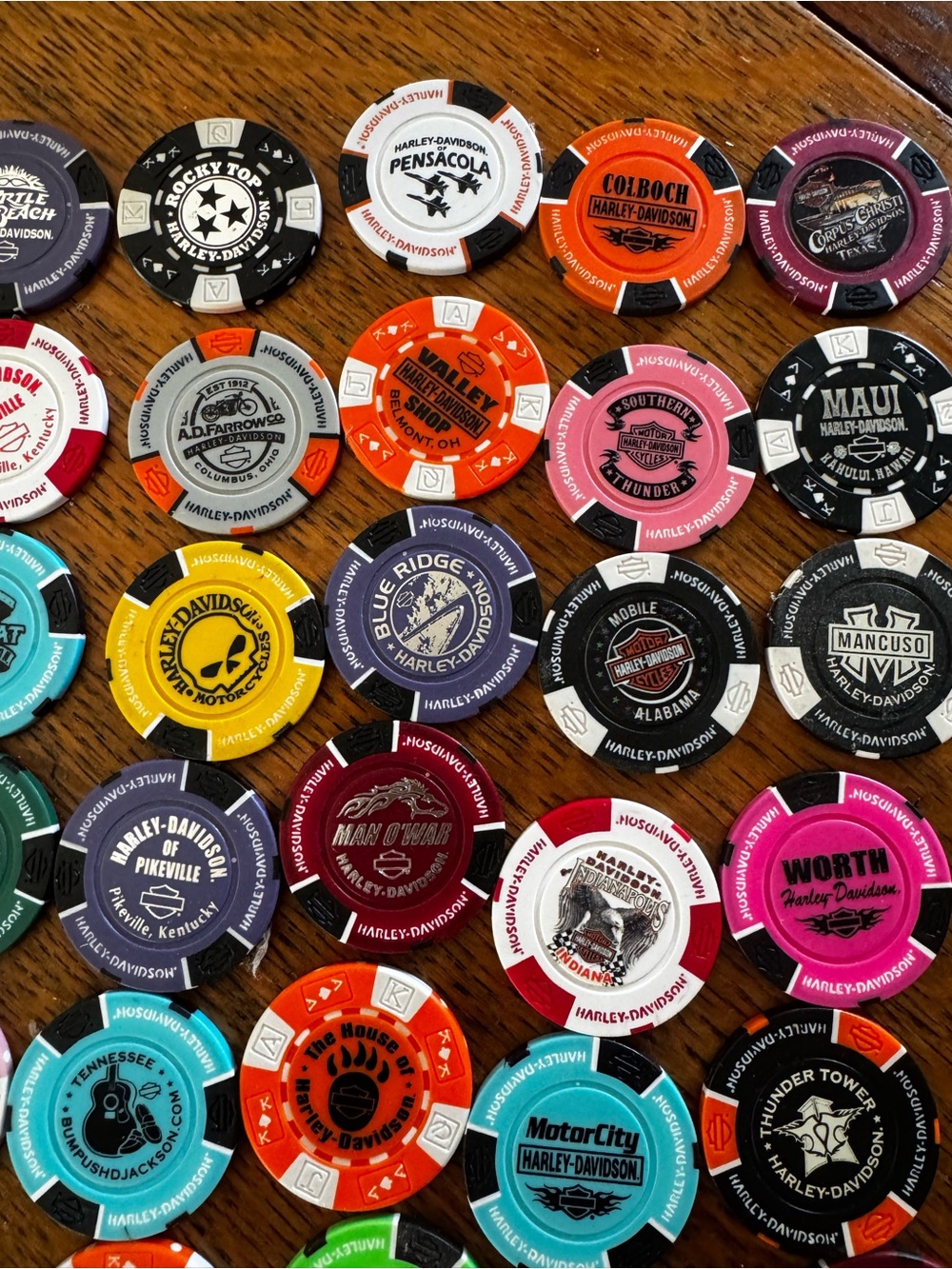 45 Harley-Davidson Poker Chips
Many States Many Locations - Picture 2 of 5